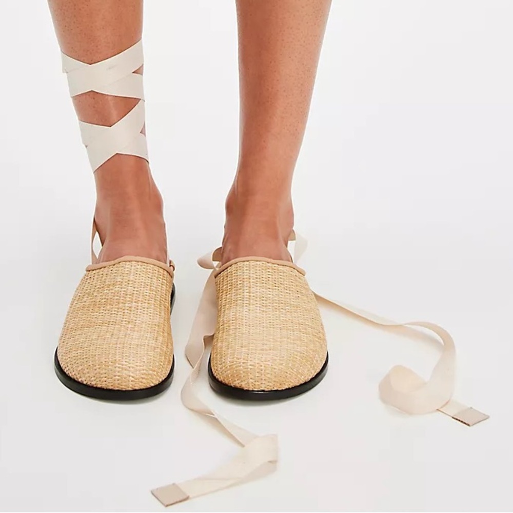 NEW Alohas Oliver Raffia Mules 39